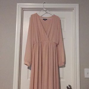 Blush maxi dress